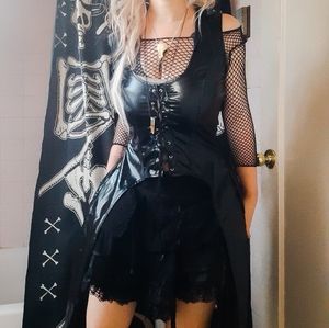 Furturistic Vinyl Hooded Matrix Duster Jacket